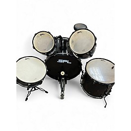 Used SPL 5 Piece Kicker Drum Shell Pack Black Drum Kit