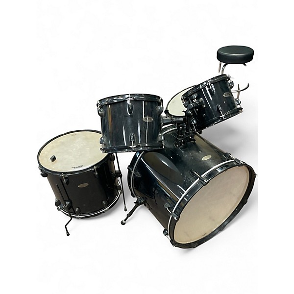 Used SPL 5 Piece Kicker Drum Shell Pack Black Drum Kit