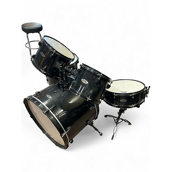 Used SPL 5 Piece Kicker Drum Shell Pack Black Drum Kit