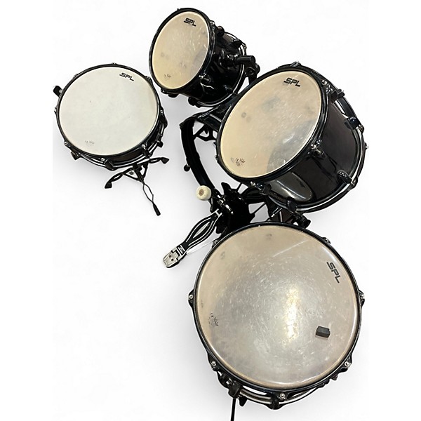 Used SPL 5 Piece Kicker Drum Shell Pack Black Drum Kit