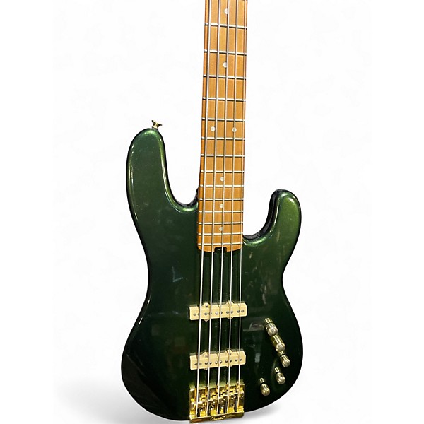 Used Charvel San Dimas JJ V5 Green Electric Bass Guitar