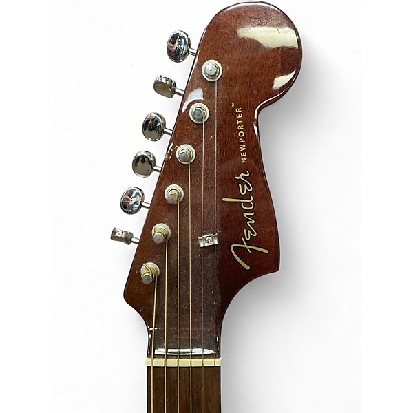Used Fender Newporter Player 2 Tone Sunburst Acoustic Electric Guitar