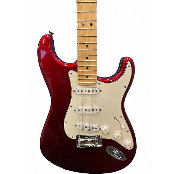 Used Fender AMERICAN STANDARD STRATOCASTER Candy Apple Red Metallic Solid Body Electric Guitar