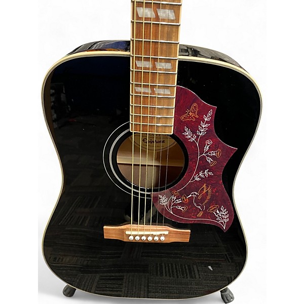 Used Epiphone Hummingbird Pro Black Acoustic Electric Guitar