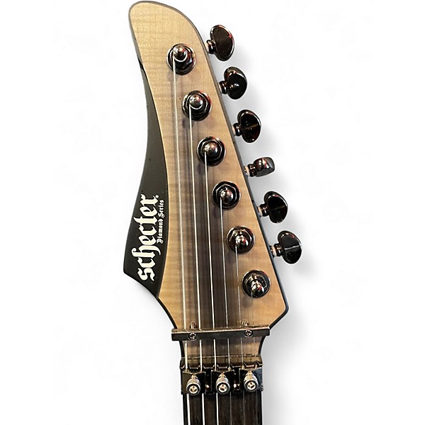 Used Schecter Guitar Research Banshee Mach 6 FR S Fallout Trans Black Solid Body Electric Guitar