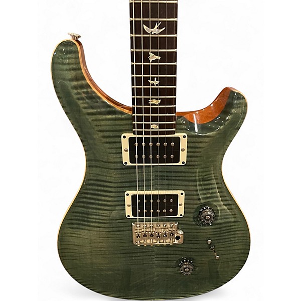 Used PRS Custom 24 10 Top Trans Green Solid Body Electric Guitar