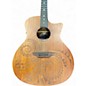 Used Luna Gypsy Tattoo Mahogany Acoustic-Electric Grand Concert Guitar Satin Natural Natural Acoustic Electric Guitar