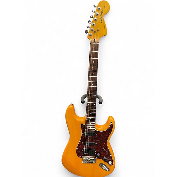 Used Squier Standard Stratocaster Orange Solid Body Electric Guitar
