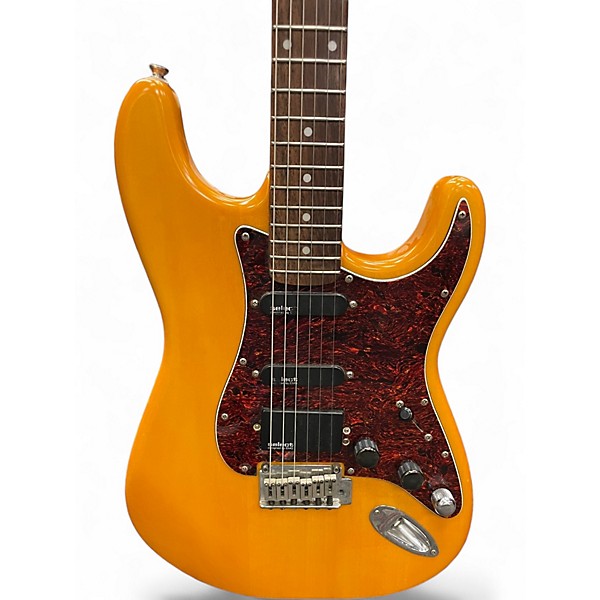 Used Squier Standard Stratocaster Orange Solid Body Electric Guitar