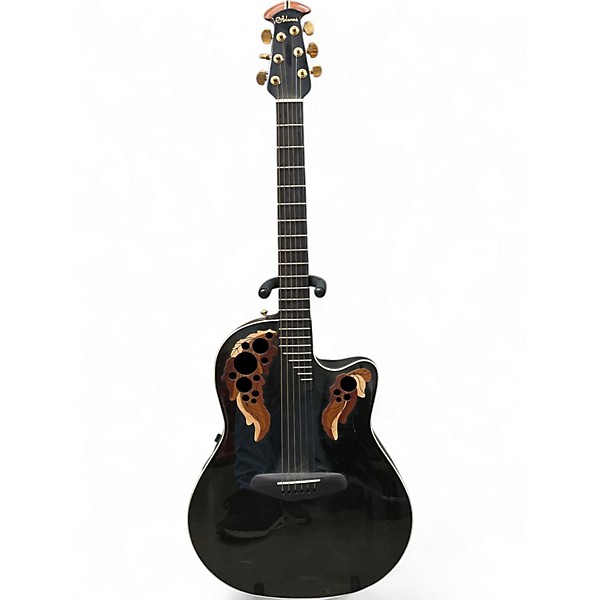 Vintage 1980s Ovation adamas 1597 Black Acoustic Electric Guitar