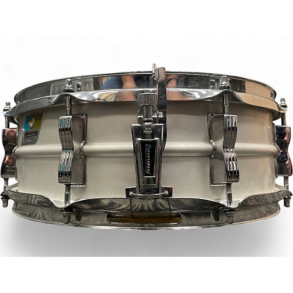 Used Ludwig 14X4.5 Acrolite Snare Metallic Silver Drum