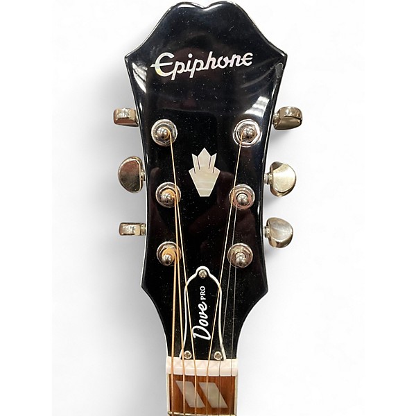 Used Epiphone Dove Pro Alpine White Acoustic Electric Guitar