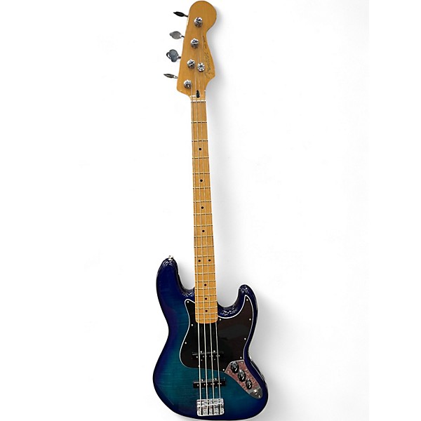 Used Fender Limited Edition Player II Jazz Bass Plus Top Blue Burst Electric Bass Guitar