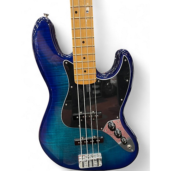 Used Fender Limited Edition Player II Jazz Bass Plus Top Blue Burst Electric Bass Guitar