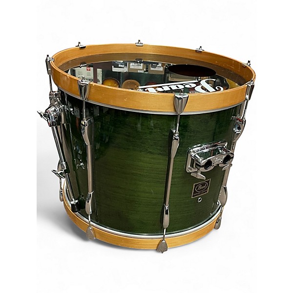 Used 1990s Pearl 5 Piece Export Trans Green Drum Kit
