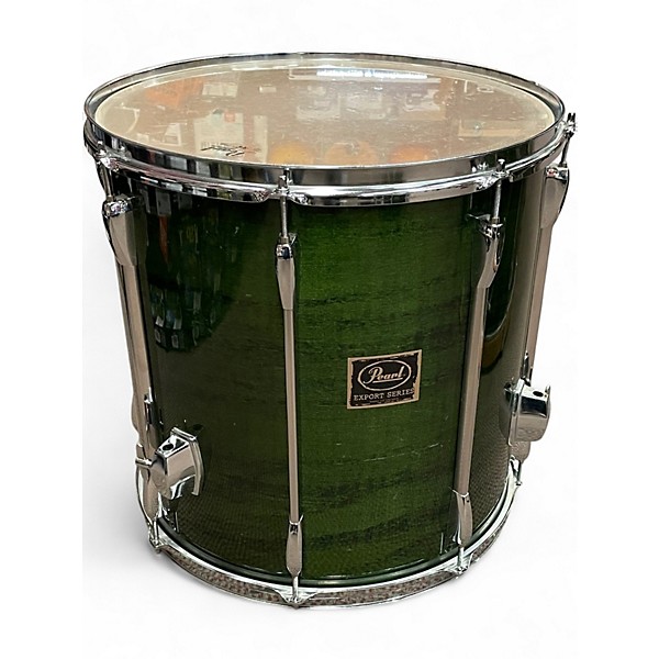 Used 1990s Pearl 5 Piece Export Trans Green Drum Kit