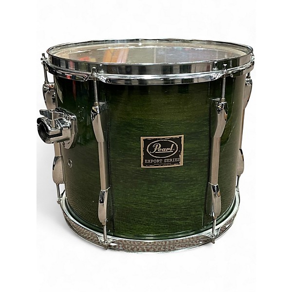 Used 1990s Pearl 5 Piece Export Trans Green Drum Kit
