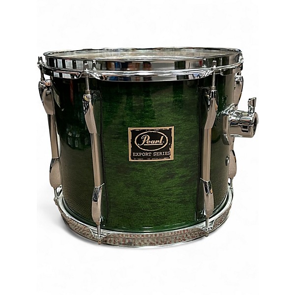Used 1990s Pearl 5 Piece Export Trans Green Drum Kit