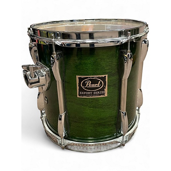 Used 1990s Pearl 5 Piece Export Trans Green Drum Kit