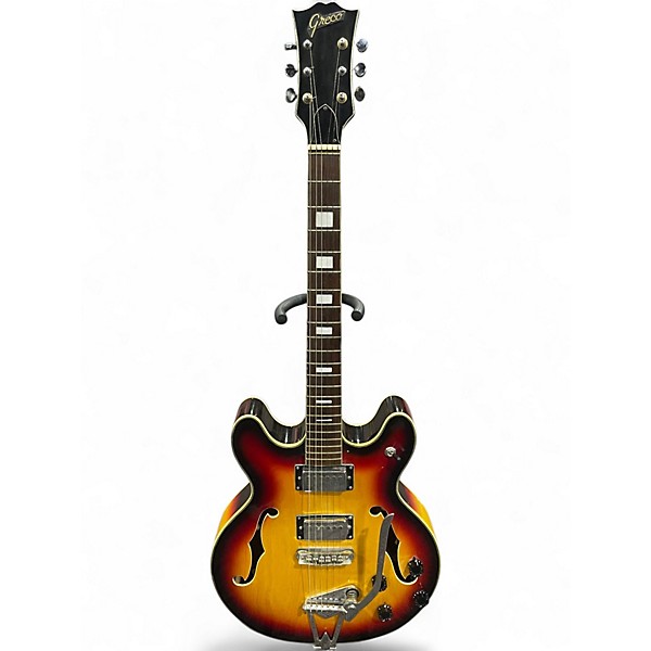 Vintage 1982 Greco SA-550 3 Color Sunburst Hollow Body Electric Guitar
