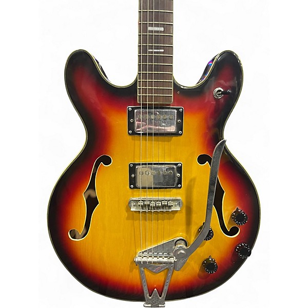 Vintage 1982 Greco SA-550 3 Color Sunburst Hollow Body Electric Guitar