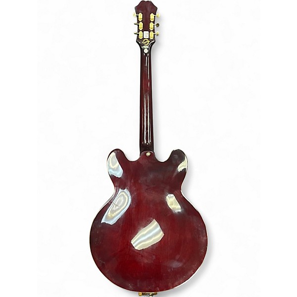 Used Epiphone Riviera Custom P93 Trans Red Hollow Body Electric Guitar