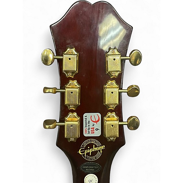 Used Epiphone Riviera Custom P93 Trans Red Hollow Body Electric Guitar