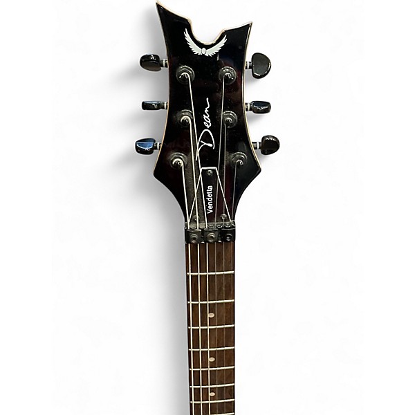 Used Dean Vendetta 1000 Floyd Rose Black Solid Body Electric Guitar