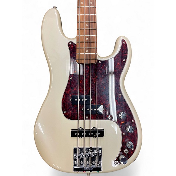 Used Fender Player Plus Active Precision Bass Olympic Pearl Electric Bass Guitar
