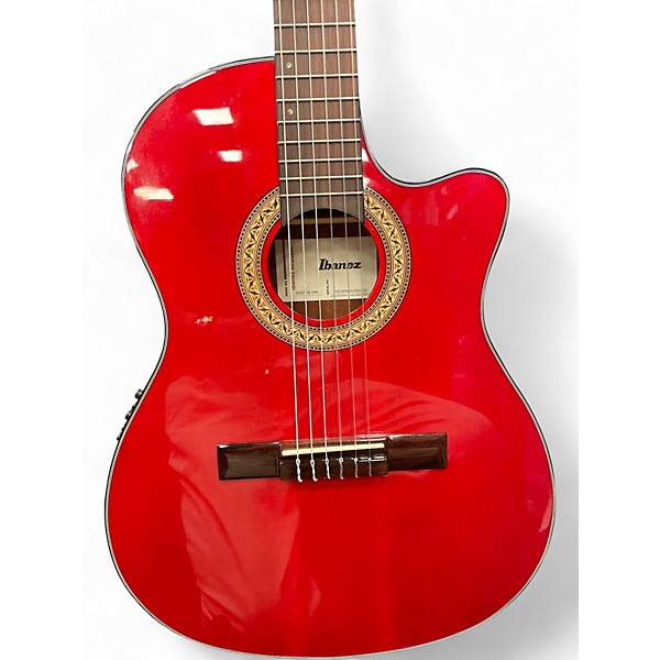 Used Ibanez GA35TCE-SRR Candy Apple Red Acoustic Guitar