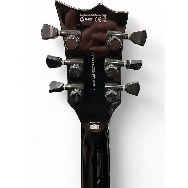 Used ESP EC1000 Deluxe Trans Black Solid Body Electric Guitar
