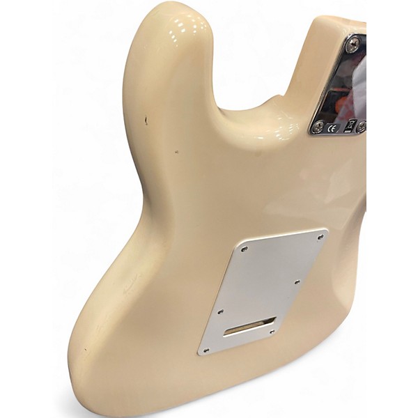 Used Fender Standard Stratocaster Antique White Solid Body Electric Guitar