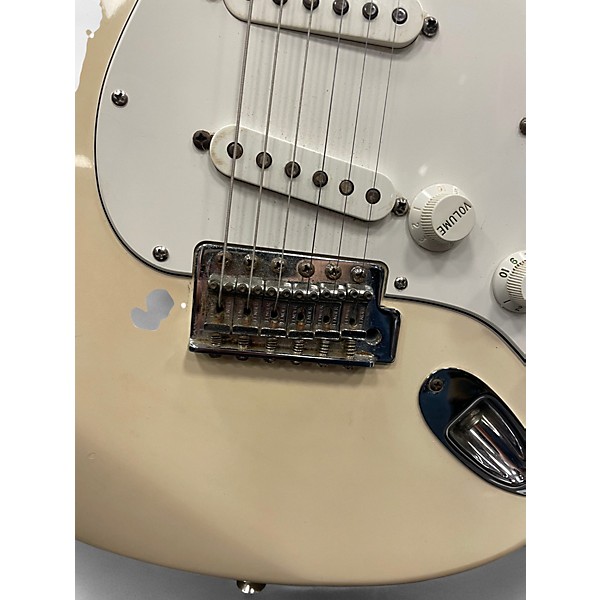 Used Fender Standard Stratocaster Antique White Solid Body Electric Guitar