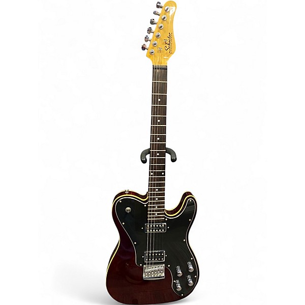 Used Schecter Guitar Research Diamond Series PT Wine Red Solid Body Electric Guitar