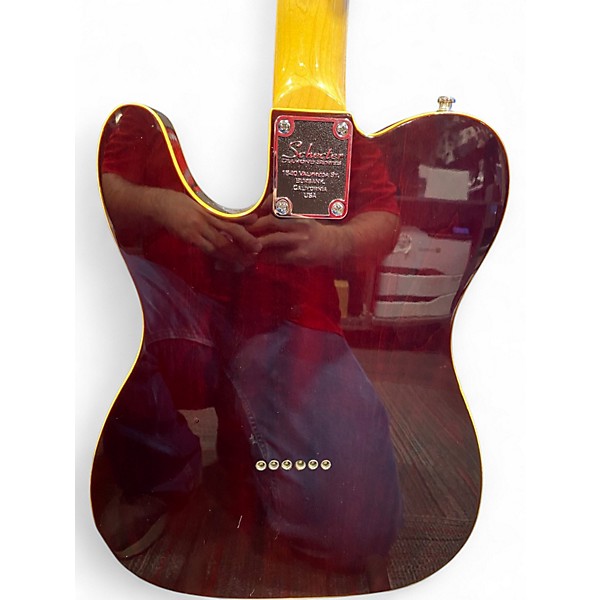 Used Schecter Guitar Research Diamond Series PT Wine Red Solid Body Electric Guitar