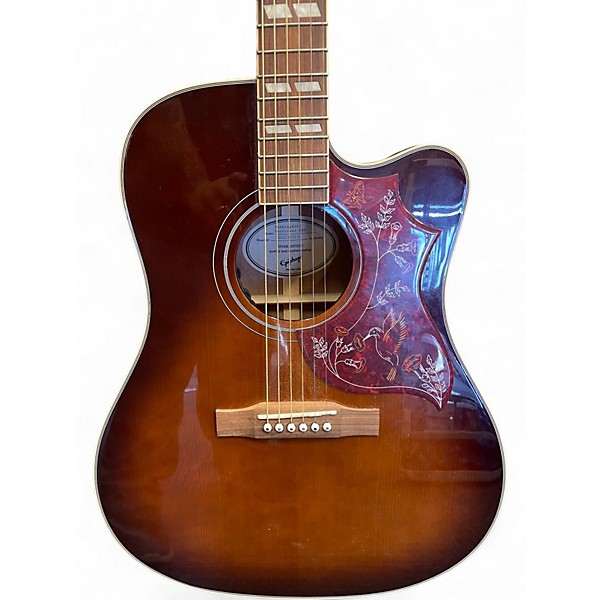 Used Epiphone Hummingbird Pro Tobacco Burst Acoustic Electric Guitar