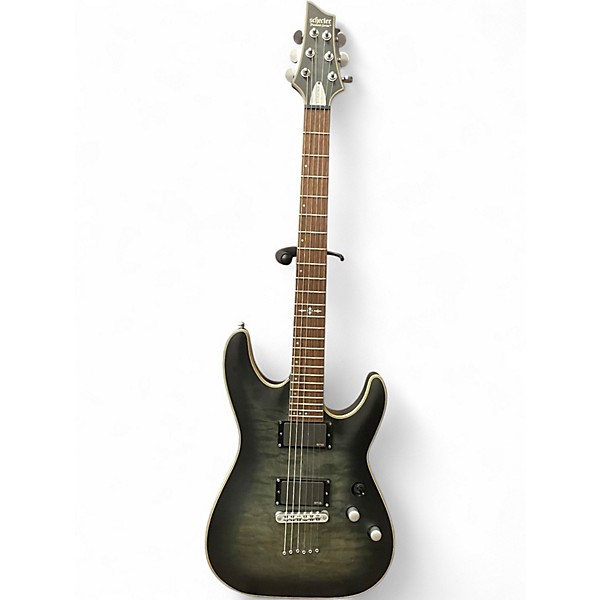 Used Schecter Guitar Research C-1 PLATINUM Trans Black Solid Body Electric Guitar