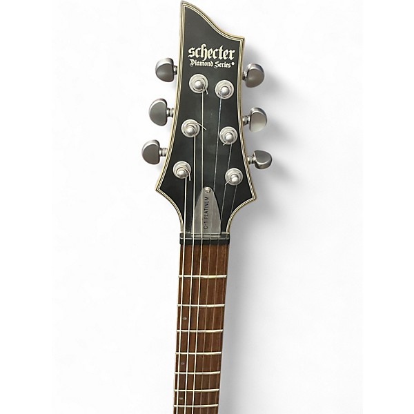 Used Schecter Guitar Research C-1 PLATINUM Trans Black Solid Body Electric Guitar