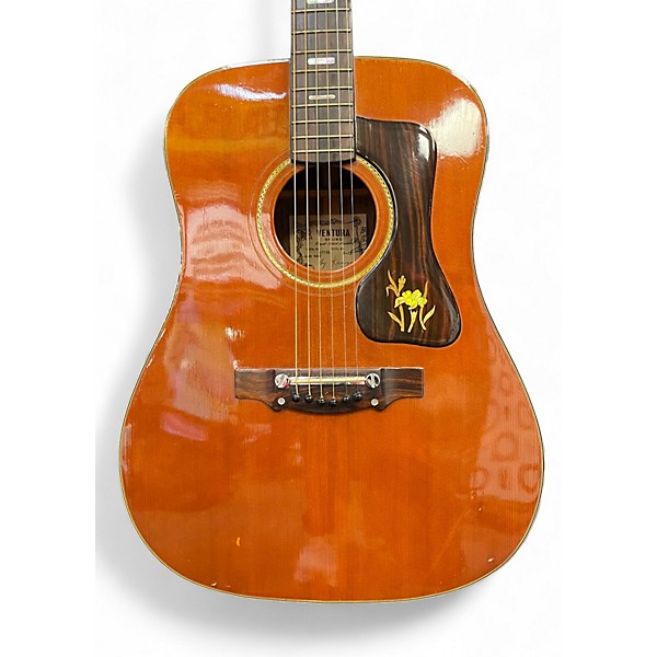 Vintage 1968 Ventura Bruno V-22 Natural Acoustic Guitar