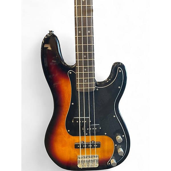Used Squier Precision Bass 3 Color Sunburst Electric Bass Guitar