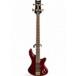Used Schecter Guitar Research DIAMOND SERIES ELITE Crimson Red Trans Electric Bass Guitar