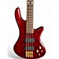 Used Schecter Guitar Research DIAMOND SERIES ELITE Crimson Red Trans Electric Bass Guitar