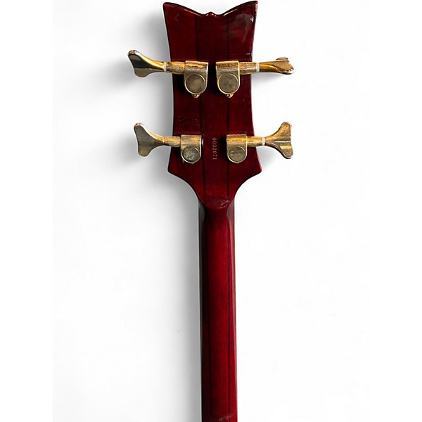Used Schecter Guitar Research DIAMOND SERIES ELITE Crimson Red Trans Electric Bass Guitar