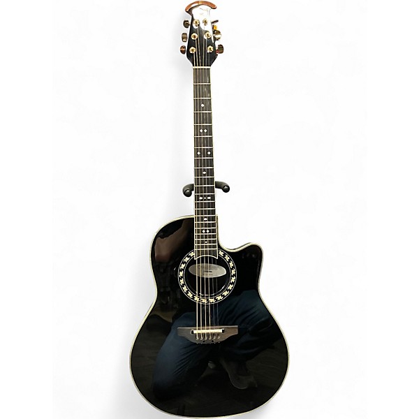 Used Ovation legend 2077ax Black Acoustic Electric Guitar