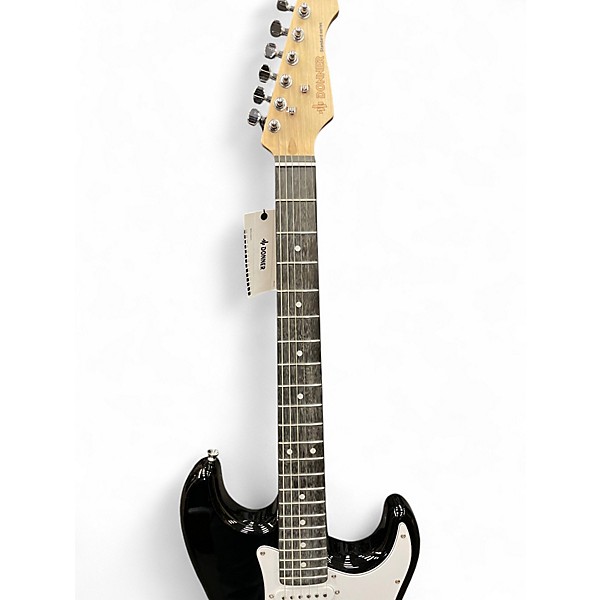 Used Donner Standard Series Black Solid Body Electric Guitar