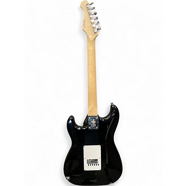 Used Donner Standard Series Black Solid Body Electric Guitar