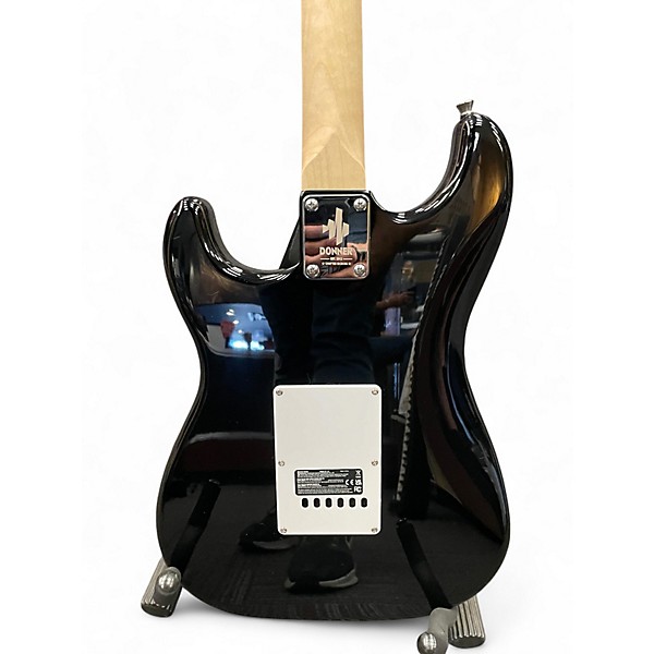 Used Donner Standard Series Black Solid Body Electric Guitar