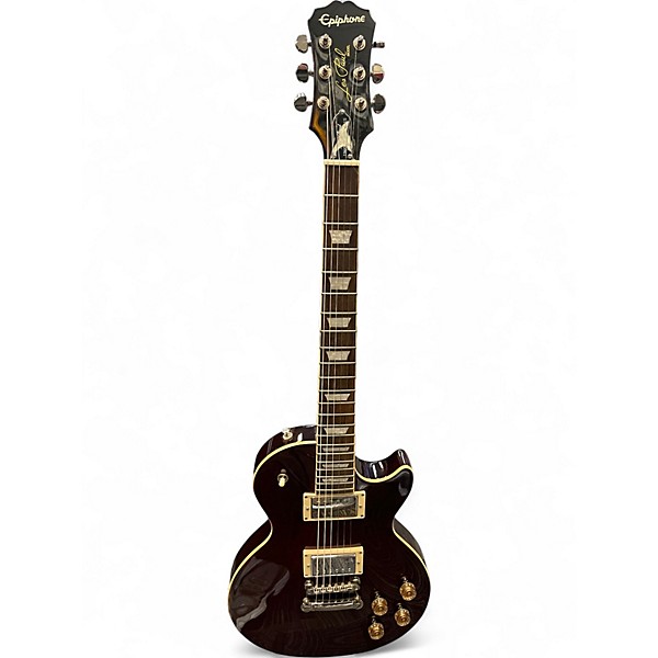 Used Epiphone LES PAUL 1960 TRIBUTE PLUS Black Cherry Solid Body Electric Guitar
