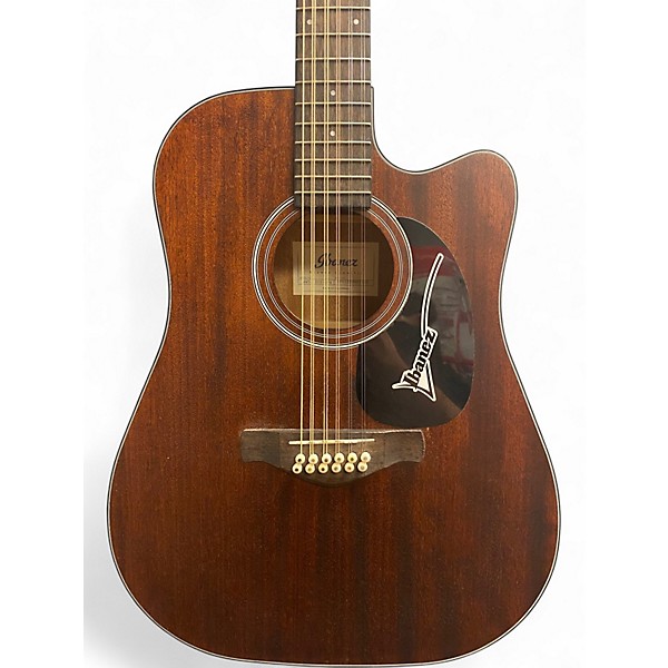 Used Ibanez aw5412ceopn Mahogany 12 String Acoustic Electric Guitar