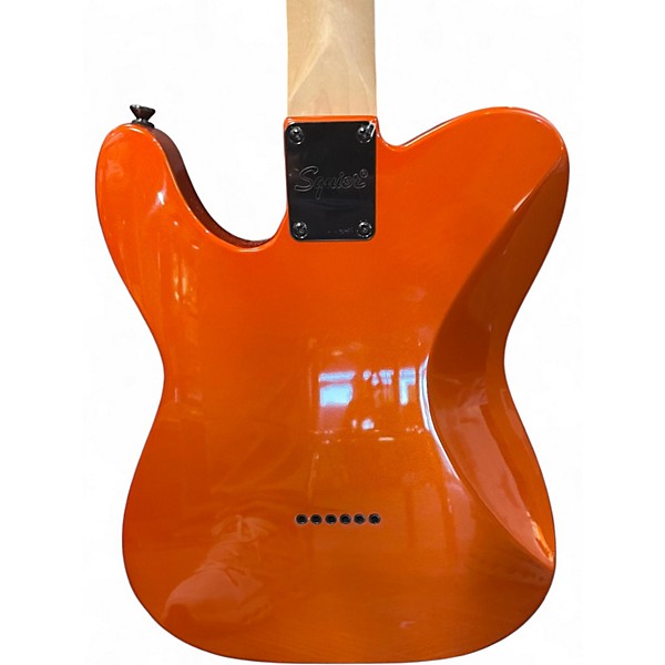 Used Fender squier telecaster ( converted too left) Metallic Orange Solid Body Electric Guitar